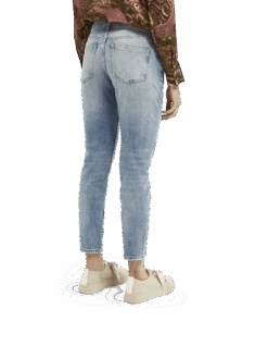 Scotch & Soda The Keeper Mid Rise Slim Fit Jeans | Turquoise -Scotch & Soda 148168 Turquoise NHD BCK