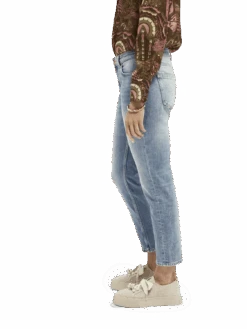 Scotch & Soda The Keeper Mid Rise Slim Fit Jeans | Turquoise -Scotch & Soda 148168 Turquoise NHD SDE