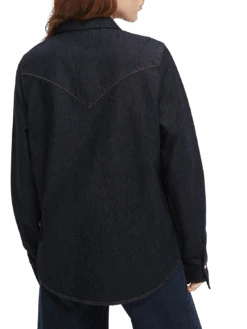 Scotch & Soda Elvis Shoestring Denim Shirt - Indigo -Scotch & Soda 164310 Indigo NHD BCK