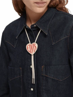 Scotch & Soda Elvis Shoestring Denim Shirt - Indigo -Scotch & Soda 164310 Indigo NHD DTL2