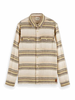 Scotch & Soda Striped Organic Cotton Overshirt -Scotch & Soda 164465 Combo 20A FNT