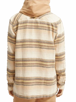 Scotch & Soda Striped Organic Cotton Overshirt -Scotch & Soda 164465 Combo 20A NHD BCK