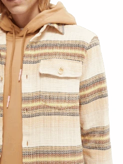 Scotch & Soda Striped Organic Cotton Overshirt -Scotch & Soda 164465 Combo 20A NHD DTL2