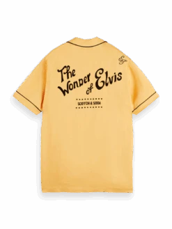 Scotch & Soda Elvis Short-Sleeved Shirt -Scotch & Soda 164488 Orange 20Haze BCK