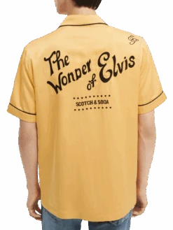 Scotch & Soda Elvis Short-Sleeved Shirt -Scotch & Soda 164488 Orange 20Haze NHD BCK