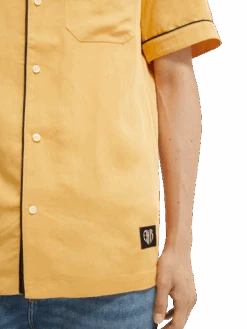 Scotch & Soda Elvis Short-Sleeved Shirt -Scotch & Soda 164488 Orange 20Haze NHD DTL1