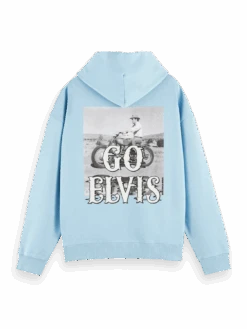 Scotch & Soda Elvis Relaxed-Fit Organic Hoodie -Scotch & Soda 164503 Fifties 20Blue BCK