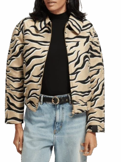 Scotch & Soda Printed Short Jacket