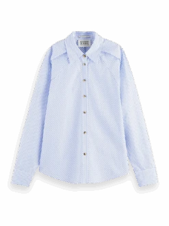 Scotch & Soda Striped Organic Regular-Fit Shirt -Scotch & Soda 164654 Combo 20S FNT