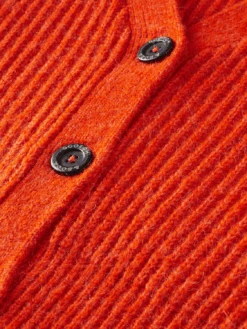 Scotch & Soda Fuzzy Boxy-Fit Cardigan -Scotch & Soda 164741 Sunset 20Red DTL6