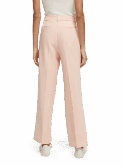 Scotch & Soda High-Rise Wide-Leg Trousers -Scotch & Soda 164788 Cadillac 20Pink NHD BCK