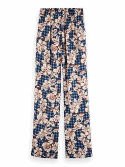 Scotch & Soda Printed Wide-Legged Trousers -Scotch & Soda 164792 Combo 20E BCK
