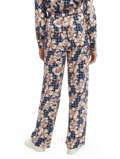 Scotch & Soda Printed Wide-Legged Trousers -Scotch & Soda 164792 Combo 20E NHD BCK