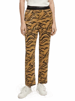 Scotch & Soda Mid-Rise Elasticated-Waistband Trousers