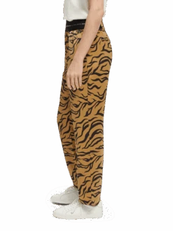 Scotch & Soda Mid-Rise Elasticated-Waistband Trousers -Scotch & Soda 164801 Combo 20K NHD SDE