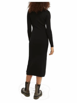 Scotch & Soda Ribbed-Knit Midi Dress -Scotch & Soda 164826 Black NHD BCK