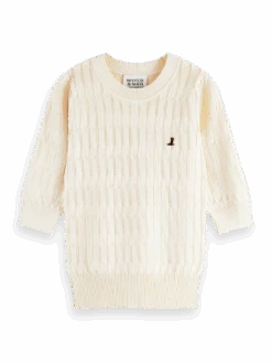 Scotch & Soda Slim-Fit Short-Sleeved Top -Scotch & Soda 164948 Vanilla FNT