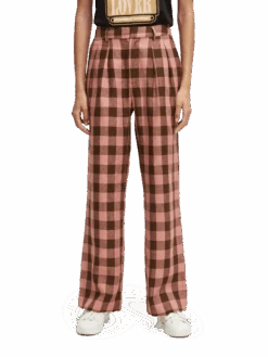 Scotch & Soda Edie Checked Linen Trousers