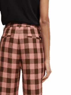 Scotch & Soda Edie Checked Linen Trousers -Scotch & Soda 165256 Combo 20P NHD DTL2
