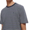 Scotch & Soda Organic Cotton Striped Crew Neck T-Shirt -Scotch & Soda 165319 Combo 20A NHD DTL1