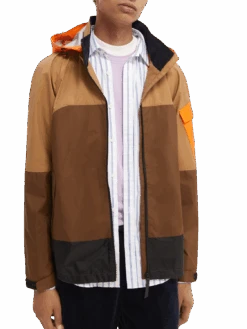 Scotch & Soda Water-Repellent Colour Block Jacket
