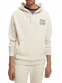 Scotch & Soda Graphic V-Neck Hoodie