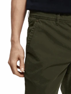 Scotch & Soda The Stuart Regular Slim Fit Organic Cotton Chino 19 Scotch & Soda The Stuart Regular Slim Fit Organic Cotton Chino -Scotch & Soda 165614 Military NHD DTL2