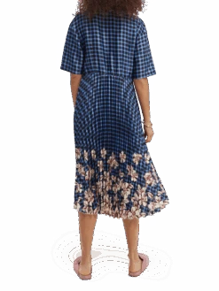 Scotch & Soda Printed Midi Shirt Dress -Scotch & Soda 165789 Combo 20E NHD BCK