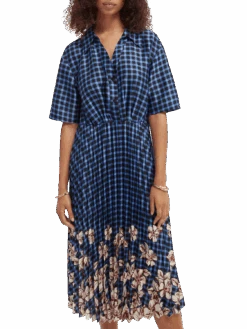 Scotch & Soda Printed Midi Shirt Dress