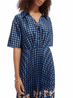 Scotch & Soda Printed Midi Shirt Dress -Scotch & Soda 165789 Combo 20E NHD DTL1