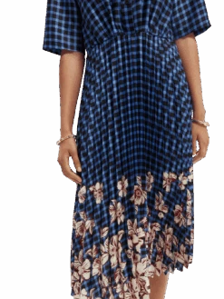 Scotch & Soda Printed Midi Shirt Dress -Scotch & Soda 165789 Combo 20E NHD DTL2