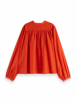 Scotch & Soda Loose-Fit Embroidered Shirt 16 Scotch & Soda Loose-Fit Embroidered Shirt -Scotch & Soda 165843 Poppy BCK