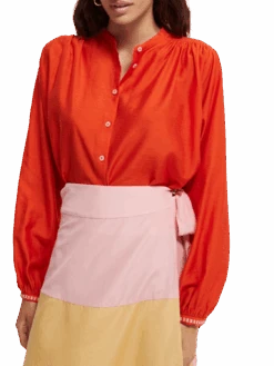 Scotch & Soda Loose-Fit Embroidered Shirt