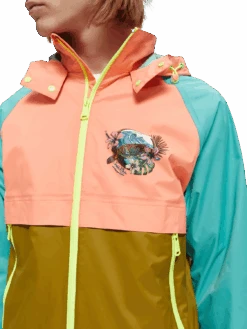 Scotch & Soda Colour-Block Water-Repellent Parka Jacket -Scotch & Soda 165874 Combo 20A NHD DTL1