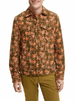 Scotch & Soda Lightweight Organic Jacquard Trucker Jacket