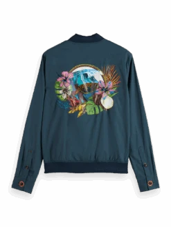 Scotch & Soda Lightweight Bomber Jacket -Scotch & Soda 165898 Graphite BCK