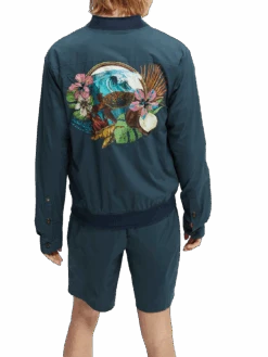 Scotch & Soda Lightweight Bomber Jacket -Scotch & Soda 165898 Graphite NHD BCK