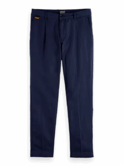 Scotch & Soda Blake Pleated Slim-Fit Chino 16 Scotch & Soda Blake Pleated Slim-Fit Chino -Scotch & Soda 165920 Navy FNT