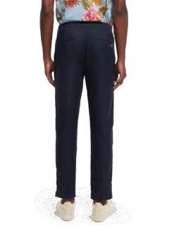 Scotch & Soda Blake Pleated Slim-Fit Chino 14 Scotch & Soda Blake Pleated Slim-Fit Chino -Scotch & Soda 165920 Navy NHD BCK