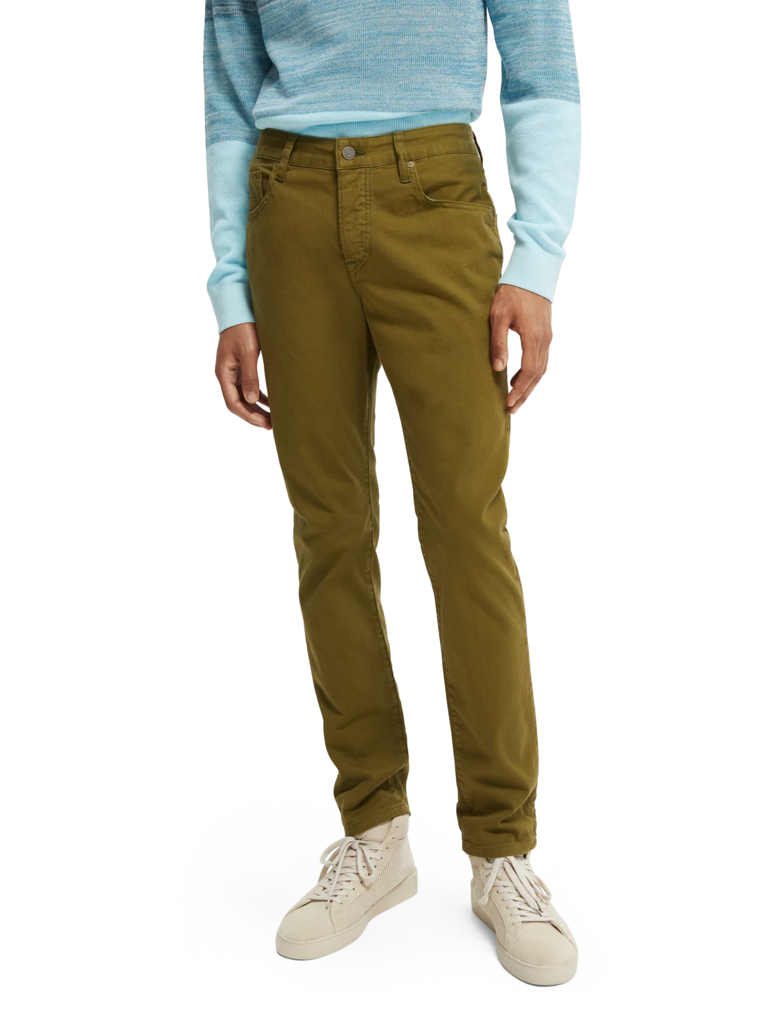 Scotch & Soda Ralston Garment-Dyed Regular Slim Fit Trousers 3 Scotch & Soda Ralston Garment-Dyed Regular Slim Fit Trousers