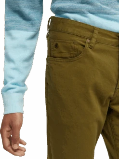 Scotch & Soda Ralston Garment-Dyed Regular Slim Fit Trousers 15 Scotch & Soda Ralston Garment-Dyed Regular Slim Fit Trousers -Scotch & Soda 165929 Lizard NHD DTL1