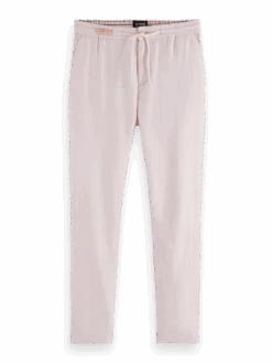 Scotch & Soda Warren Regular Straight-Fit Linen-Blend Jogger -Scotch & Soda 165932 Candy 20Melange FNT