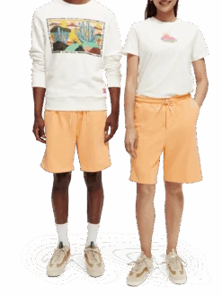 Scotch & Soda Unisex Organic Cotton Sweat Short -Scotch & Soda 165951 Punch NHD DTL1