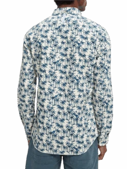 Scotch & Soda Slim-Fit Printed Poplin Shirt -Scotch & Soda 166008 Combo 20D NHD BCK