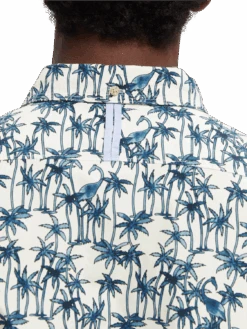 Scotch & Soda Slim-Fit Printed Poplin Shirt -Scotch & Soda 166008 Combo 20D NHD DTL1