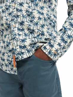 Scotch & Soda Slim-Fit Printed Poplin Shirt -Scotch & Soda 166008 Combo 20D NHD DTL2