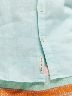 Scotch & Soda Regular-Fit Linen Shirt 18 Scotch & Soda Regular-Fit Linen Shirt -Scotch & Soda 166011 Seafoam NHD DTL2