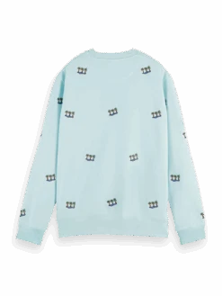 Scotch & Soda Embroidered Crewneck Felpa Sweatshirt -Scotch & Soda 166024 Combo 20C BCK