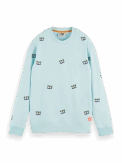 Scotch & Soda Embroidered Crewneck Felpa Sweatshirt -Scotch & Soda 166024 Combo 20C FNT