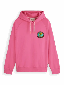 Scotch & Soda Relaxed-Fit Organic Felpa Hoodie 14 Scotch & Soda Relaxed-Fit Organic Felpa Hoodie -Scotch & Soda 166026 Flame FNT